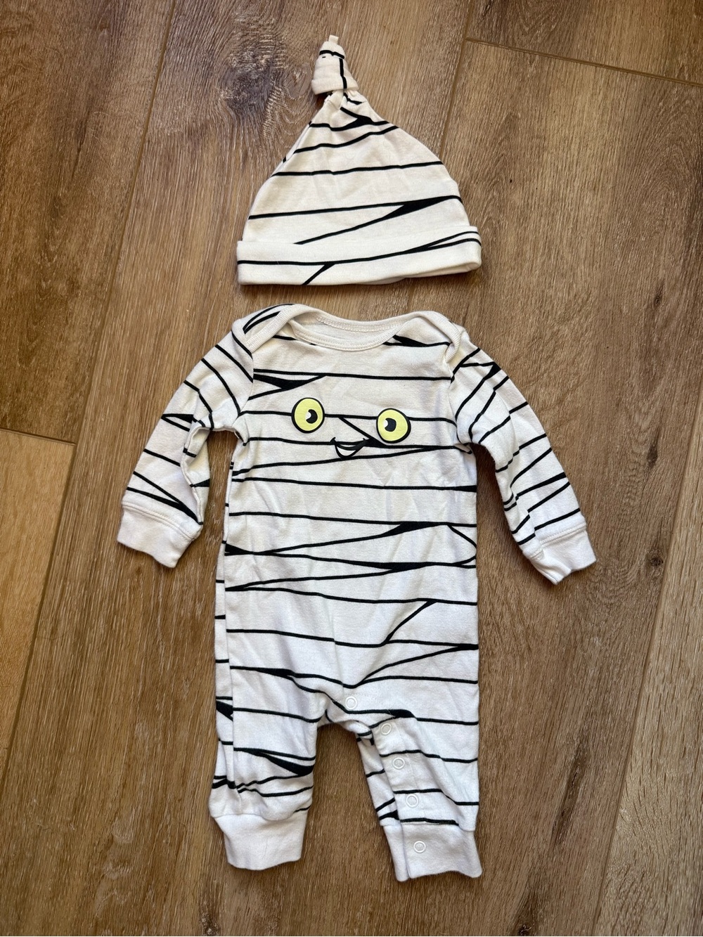 Mummy Baby One-Piece with Hat